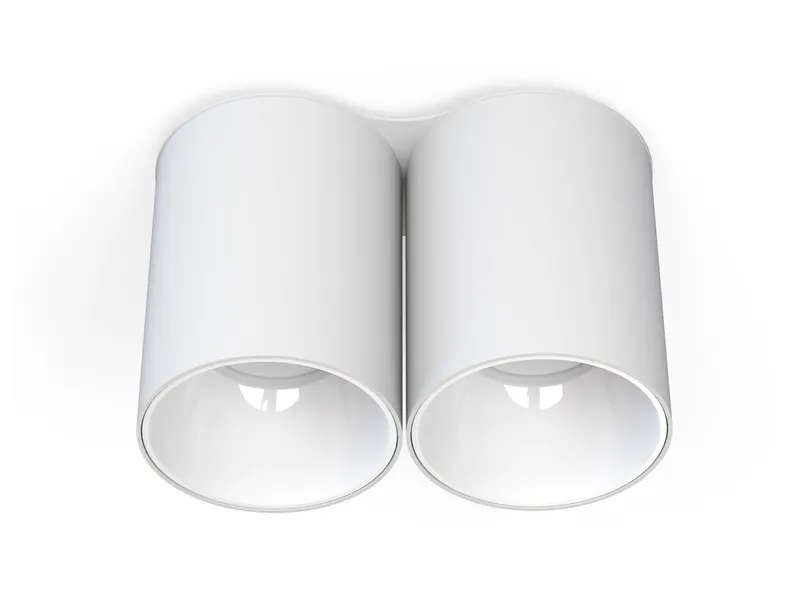 BRW Двухточечный накладной светильник Eye tone в стальном белом цвете 085485 фото №1