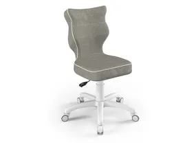 BRW Детский настольный стул серого цвета размер 4 OBR_PETIT_BIALY_ROZM.4_VISTO_3 фото