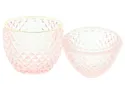 BRW Декоративна скляна ємність у формі Яйця, скло / рожевий 092549 фото thumb №2