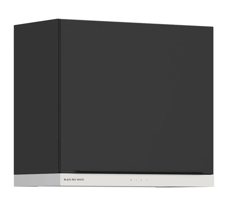 BRW Верхний шкаф для кухни Sole L6 60 см с вытяжкой черный матовый, черный/черный матовый FM_GOO_60/50_O_FL_BRW-CA/CAM/BI фото №2