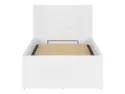 BRW Кровать Tetrix 90x200 с каркасом и ящиком для хранения белый глянцевый, белый глянец LOZ/90/B-BIP фото thumb №3