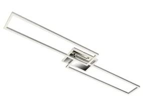 BRW Каркасний світлодіодний стельовий світильник на 2 точки з таймером сріблястий 085512 фото