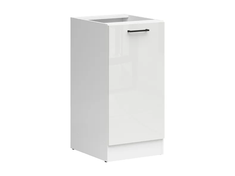 BRW Базовый шкаф для кухни Junona Line 50 см левый мел глянец, белый/мелкозернистый белый глянец D1D/50/82_L_BBL-BI/KRP фото №2