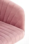 Крісло комп'ютерне офісне обертове HALMAR FRESCO, рожевий оксамит фото thumb №4