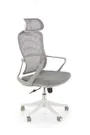Крісло комп'ютерне офісне обертове HALMAR VESUVIO 2 сірий / білий фото