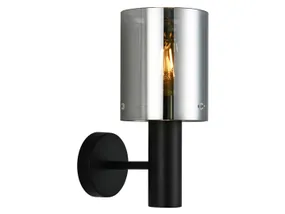 BRW Настінний світильник Sardo сталевий чорний і сріблястий 076503 фото