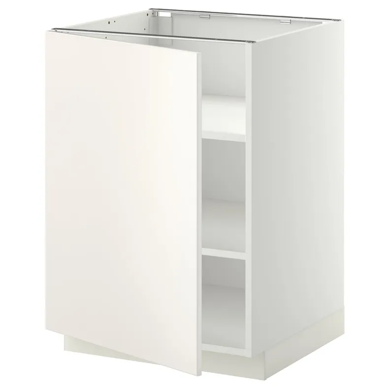 IKEA METOD МЕТОД, напольный шкаф с полками, белый / белый, 60x60 см 494.698.78 фото №1