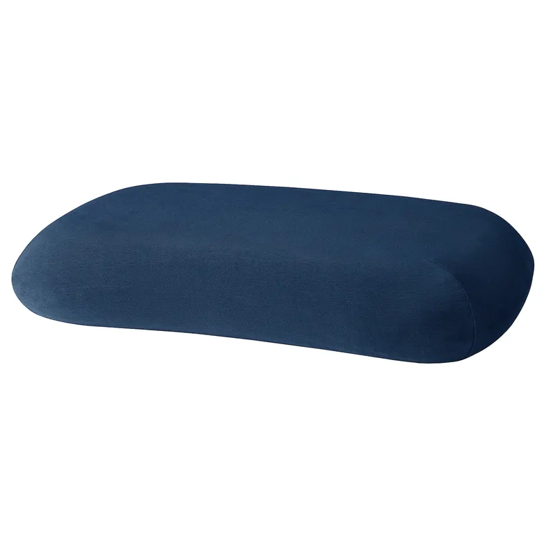IKEA TÖCKENFLY ТЕКЕНФЛІ, наволочка для ергономічної подушки, темно-синій, 29x43 см 005.373.17 фото №1