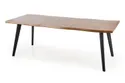 Кухонний стіл розкладний HALMAR DICKSON 120-180x80 см, стільниця - натуральний дуб, ніжки - чорні фото thumb №3