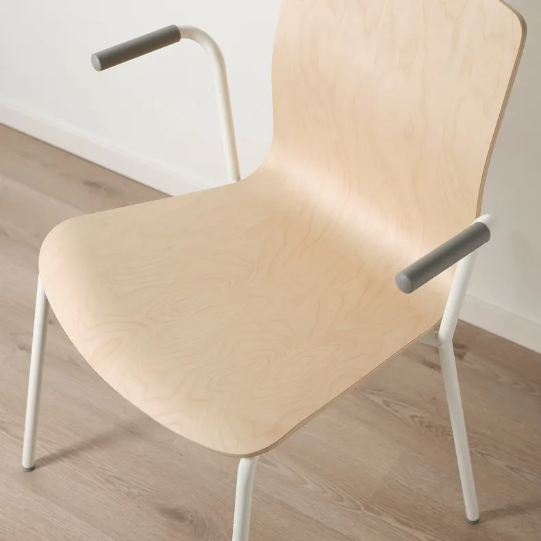 IKEA LÄKTARE ЛЕКТАРЕ, крісло для конференцій, береза okl/біла 095.031.91 фото №7