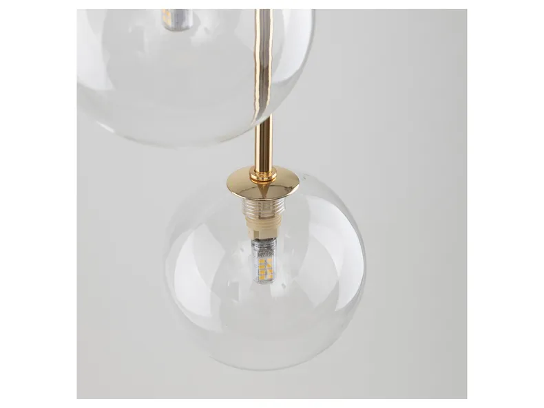 BRW Трехточечный металлический подвесной светильник Nilos, золото 094997 фото №3