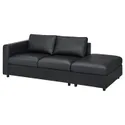IKEA VIMLE ВИМЛЕ, 3-местный диван, с открытым концом / Гранн / Бомстад черный 293.066.65 фото thumb №1