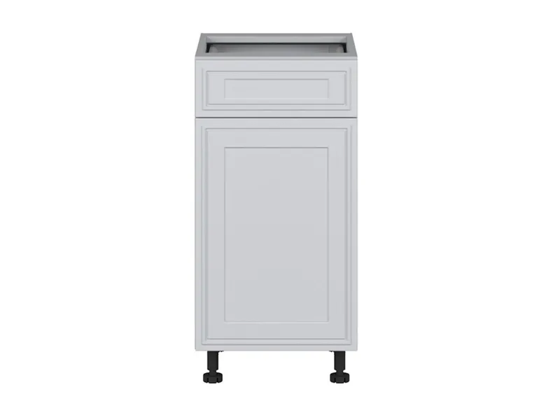 BRW Нижний кухонный шкаф Верди 40 см левый с ящиком с плавным закрытием светло-серый матовый, греноловый серый/светло-серый матовый FL_D1S_40/82_L/STB-SZG/JSZM фото №1