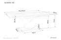 Стіл кухонний SIGNAL ALARAS II, чорний / білий лак, 85x140 фото thumb №4