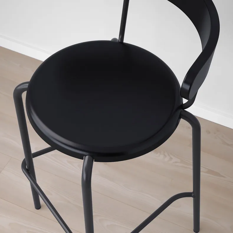 IKEA YNGVAR ІНГВАР, барний стілець, антрацит, 75 см 604.007.45 фото №9