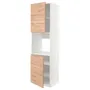 IKEA METOD МЕТОД, висока шафа для дух, 2 дверцят / пол, білий / Voxtorp імітація. дуб, 60x60x220 см 794.543.33 фото