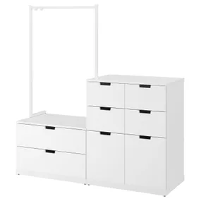 IKEA NORDLI НОРДЛІ, комод із 8 шухлядами, білий, 160x169 см 692.953.49 фото