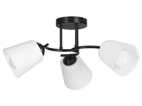 BRW Трехпозиционный металлический потолочный светильник Alma белого и черного цвета 092577 фото