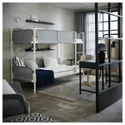 IKEA VITVAL ВИТВАЛ, каркас 2-ярусной кровати, белый / светло-серый, 90x200 см 804.112.72 фото thumb №2