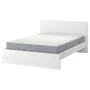 IKEA MALM МАЛЬМ, каркас ліжка з матрацом, білий / ВАЛЕВОГ жорсткий, 140x200 см 095.447.09 фото