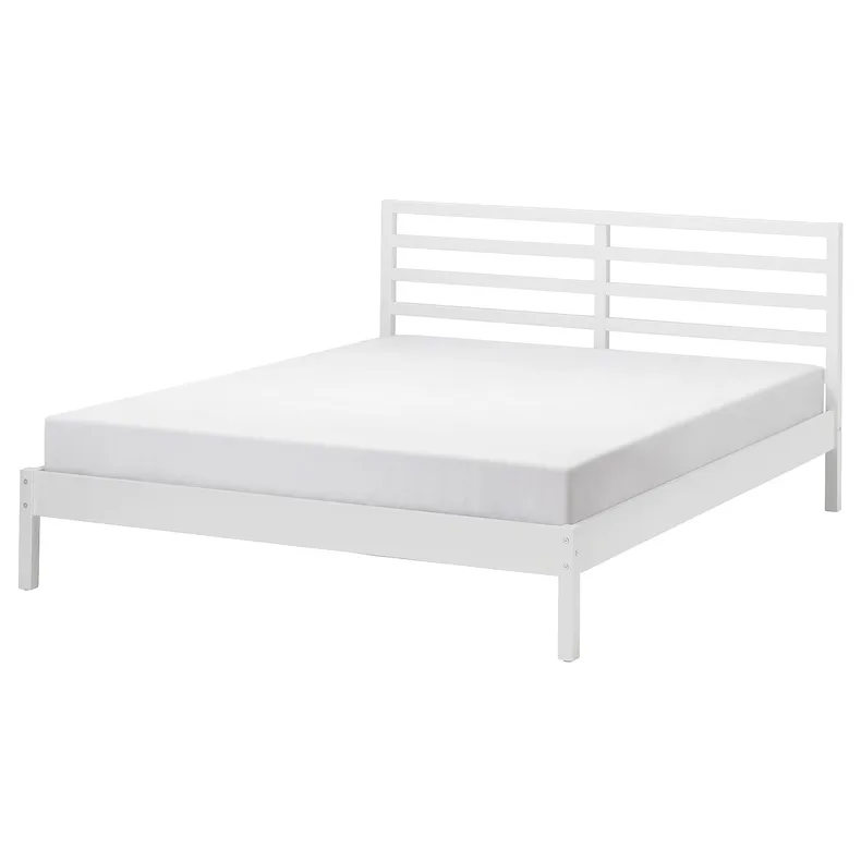 IKEA TARVA ТАРВА, каркас кровати, белое пятно / Lindbåden, 140x200 см 795.539.36 фото №1