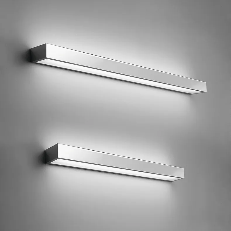 BRW Настенный светодиодный светильник для ванной комнаты Kagera алюминий-стекло серебро 067023 фото №2