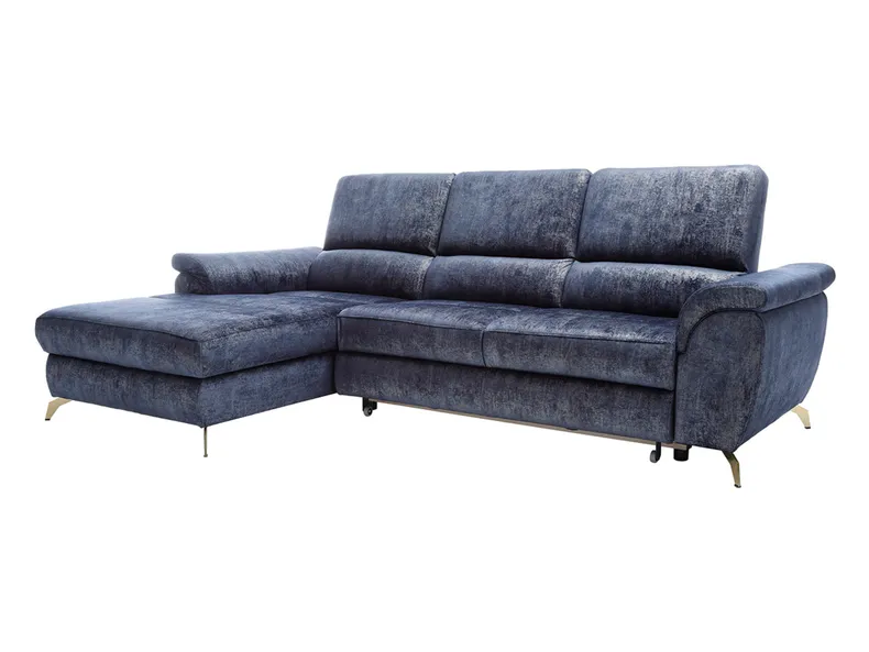 BRW Угловой диван Livorno с ящиком для хранения темно-синий велюр, Touch Me 8 NA-LIVORNO-L-G3_B84316 фото №2