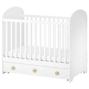 IKEA GONATT ГОНАТТ, дитяче ліжко з шухлядами, білий, 60x120 см 304.670.92 фото