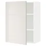 IKEA METOD МЕТОД, шафа навісна із полицями, білий / Ringhult світло-сірий, 60x80 см 494.582.57 фото
