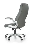 Крісло комп'ютерне офісне обертове HALMAR SATURN сірий, екошкіра перфорована фото thumb №2