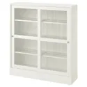 IKEA HAVSTA ХАВСТА, шкаф-витрина с цоколем, белое прозрачное стекло, 121x37x134 см 092.768.72 фото thumb №1