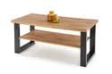 Журнальный столик деревянный HALMAR VENOM U, 120x60 см, цвет: дуб вотан/черный фото thumb №7