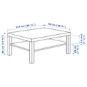 IKEA LACK ЛАКК, журнальный стол, белый крашеный дуб, 118x78 см 404.315.35 фото thumb №5