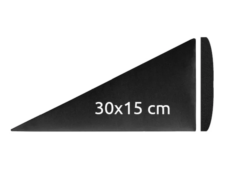 BRW Обитая треугольная панель P 30x15 см черная 081247 фото №2