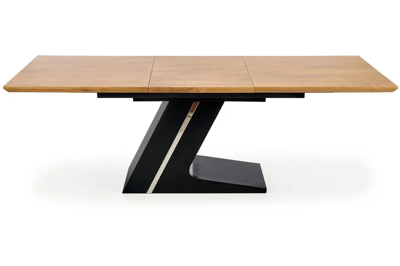Кухонний стіл розкладний HALMAR FERGUSON 160-220x90 см, стільниця - натуральний дуб, ніжки - чорні фото №3