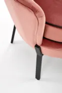 Мягкое кресло HALMAR ANGELO розовый/черный фото thumb №8