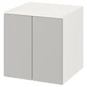 IKEA SMÅSTAD СМОСТАД / PLATSA ПЛАТСА, шкаф, белый серый с 1 полкой, 60x57x63 см 093.897.89 фото thumb №1