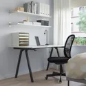 IKEA TROTTEN ТРОТТЕН, письмовий стіл, білий / антрацит, 140x80 см 294.295.53 фото thumb №3