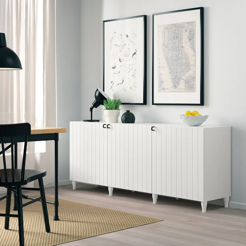 IKEA BESTÅ БЕСТО, комбинация для хранения с дверцами, белый / Суттервикен / Каббарп белый, 180x42x74 см 493.843.51 фото №6