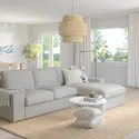 IKEA KIVIK КІВІК, 3-місний диван із кушеткою, Талміра біла/чорна 394.847.80 фото thumb №2