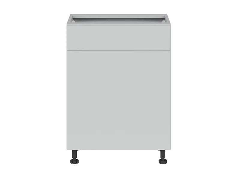 BRW Top Line кухонный базовый шкаф 60 см правый с ящиком светло-серый матовый, греноловый серый/светло-серый матовый TV_D1S_60/82_P/SMB-SZG/BRW0014 фото №1