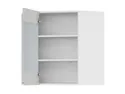 BRW Угловой кухонный шкаф Sole 60 см с витриной слева светло-серый глянец, альпийский белый/светло-серый глянец FH_GNWU_60/72_LV-BAL/XRAL7047 фото thumb №3