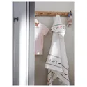 IKEA DRÖMSLOTT ДРЕМСЛОТТ, дитячий рушник із капюшоном, орнамент цуценята/білий, 60x125 см 905.263.76 фото thumb №6