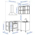 IKEA ENHET ЕНХЕТ, кутова кухня, білий / імітація. дуб 093.379.55 фото thumb №3