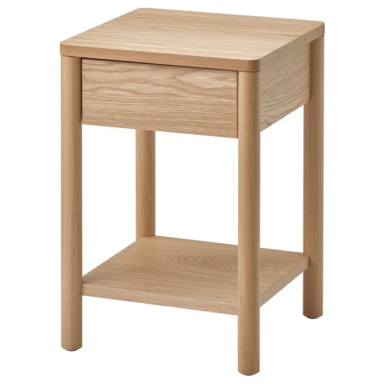IKEA TONSTAD ТОНСТАД, приліжковий столик, дуб дубовий, 40x40x59 см 804.893.22 фото №1