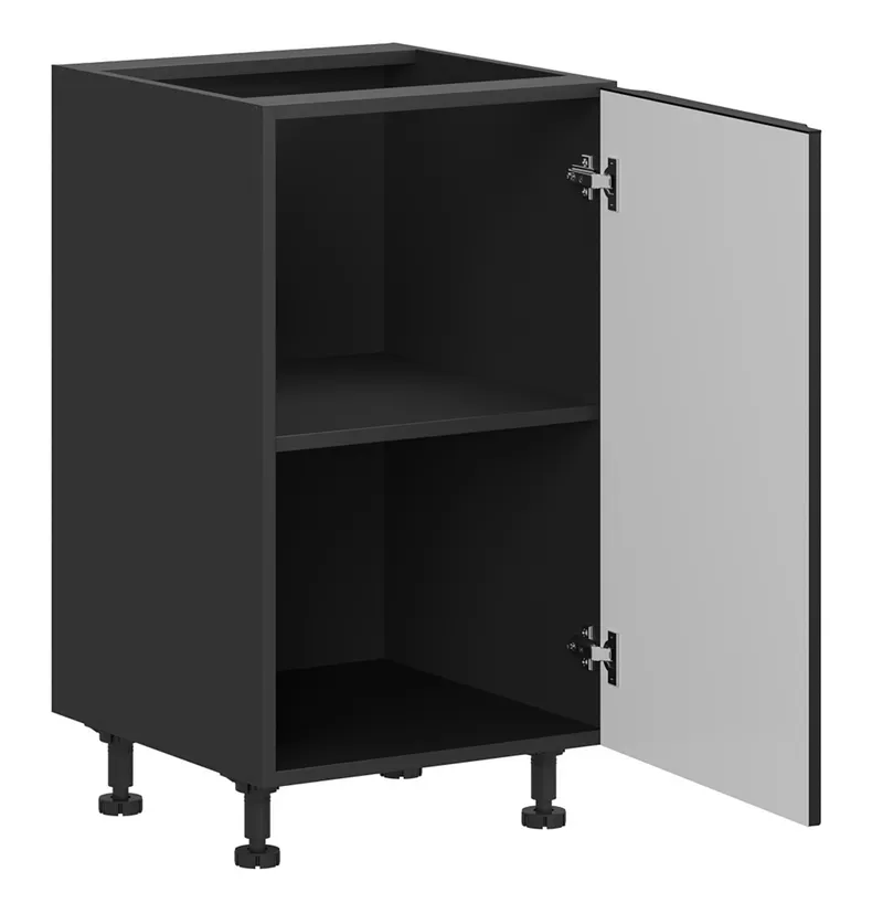 BRW Sole L6 базовый кухонный шкаф 45 см правый черный матовый, черный/черный матовый FM_D_45/82_P-CA/CAM фото №3