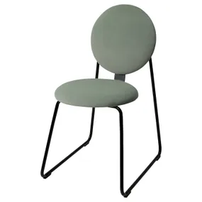 IKEA MÅNHULT МОНХУЛЬТ, стул, черный / хакебо серо-зеленый 005.470.57 фото