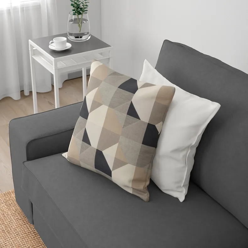 IKEA KIVIK КІВІК, кутовий 6-місний диван з кушеткою, Талміра середньо-сіра 994.846.97 фото №2