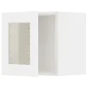 IKEA METOD МЕТОД, шафа навісна зі скляними дверцятами, білий Енкопінг / білий імітація дерева, 40x40 см 694.734.69 фото thumb №1