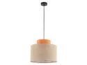 BRW Тканевый подвесной светильник Duo Jute 170 см бежево-оранжевый 095060 фото thumb №1